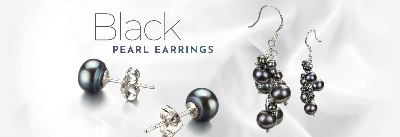 Black Pearl Earrings - pearls only - pearls jewelry - best pearls jewelry - pearls fashion