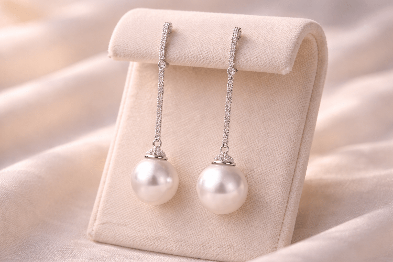 pearlsonly-blog-100-image-2-pearl - Elegantie van hangende pareloorbellen van gemiddelde lengte - Parelsieraden - pearlsonly