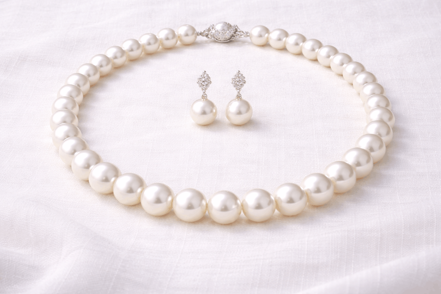 pearlsonly-blog-109-image-4-pearl - Witte parelketting en oorbellen set - Parelsieraden - pearlsonly