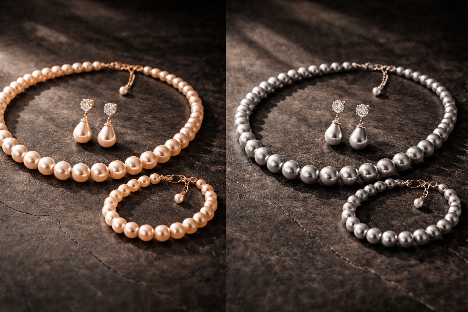 Alternatieve parelkleuren voor bruiden