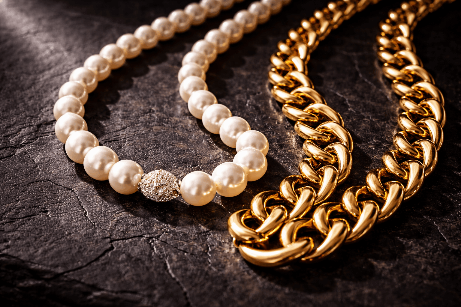 04. De trend van gelaagde parelkettingen ontmoet metaal