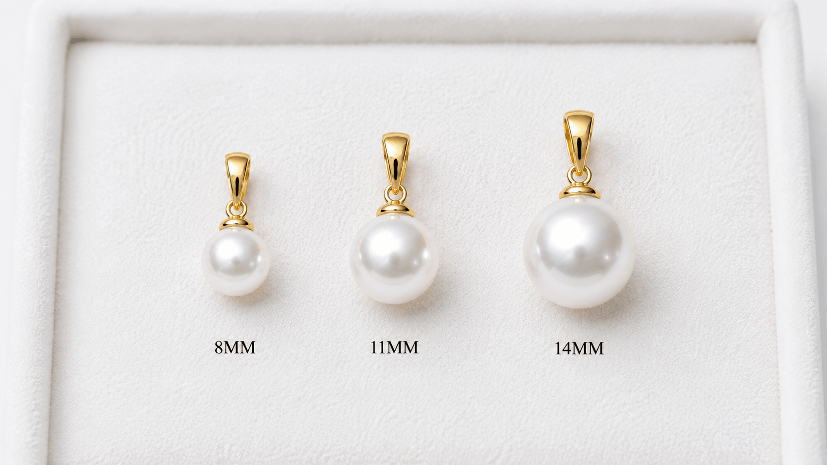 02. Freshwater cultured pearl hanger — Maten en wat ze betekenen