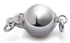 Sluiting in Bal - 14K Witgoud