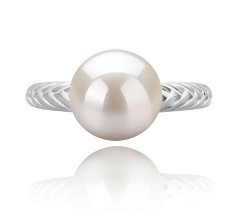 8-9mm Zoetwater Ring in Koop Wit