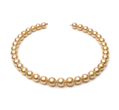 10.4-13.2mm Zuidzee Halsketting in 18 inch Goud