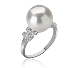12-13mm Zoetwater - Edison Ring in Ierland Wit