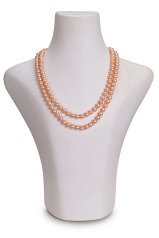 7-8mm Zoetwater Halsketting in - 'Jamilia' Roze