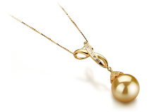12-13mm Zuidzee Hanger in Edwina Goud