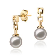 6-7mm Japanse Akoya Oorbellen set in Hanadama Anya - 'Ervaar luxe' Wit