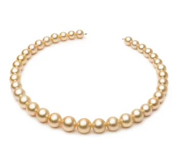 9.7-13.9mm Zuidzee Halsketting in 18-inch Goud