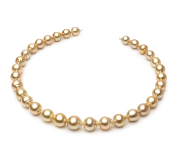 10.1-12.5mm Zuidzee Halsketting in Gouden 18 inch Goud