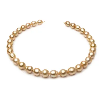 10.1-12.5mm Zuidzee Halsketting in 18-inch Goud 10.1-12.5mm Zuidzee Halsketting in 18-inch Goud