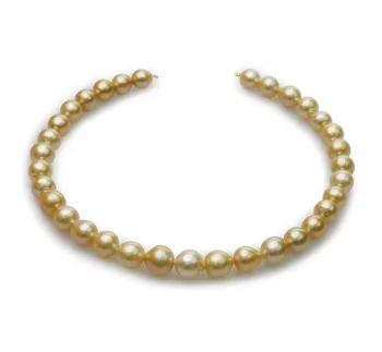 10-14mm Zuidzee Halsketting in 18-inch Goud