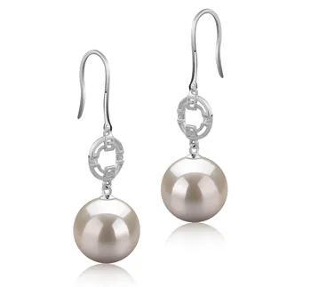 10-11mm Zoetwater Oorbellen set in Adelle Wit