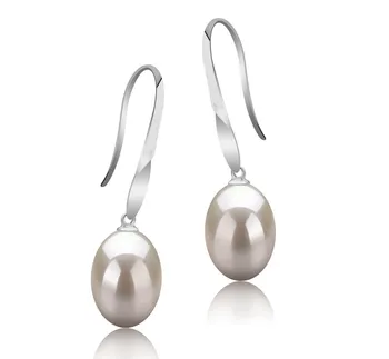 9-10mm Zoetwater Oorbellen set in Bernice Wit 9-10mm Zoetwater Oorbellen set in Bernice Wit