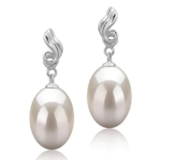 9-10mm Zoetwater Oorbellen set in Deborah Wit