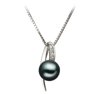 7-8mm Japanse Akoya Hanger in Bestemming Zwart