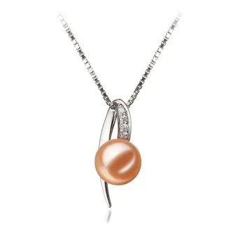 7-8mm Zoetwater Hanger in Bestemming Roze