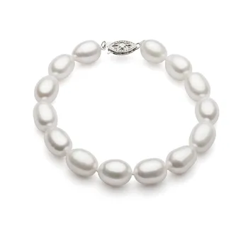8.5-9.5mm Zoetwater Armband in Verwijderen Wit