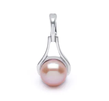 9-10mm Zoetwater Hanger in Versterker Roze