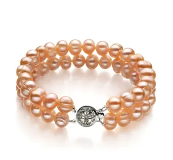 6-7mm Zoetwater Armband in Evelina Roze