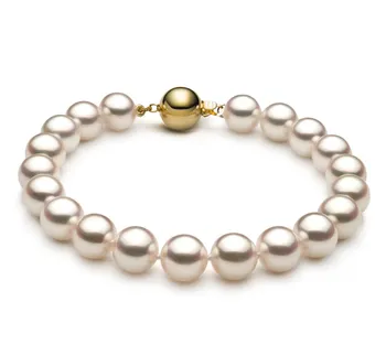 8.5-9mm Japanse Akoya Armband in Hanadama 7,5 inch Wit