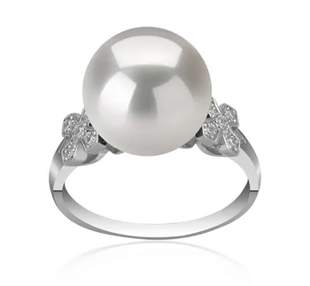 12-13mm Zoetwater - Edison Ring in Ierland Wit