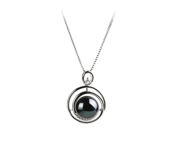 9-10mm Zoetwater Hanger in Kelly's from: "iuvo" Zwart geverfd