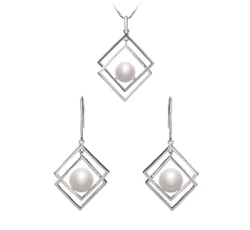 8-9mm Zoetwater Set in Lilian Wit