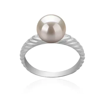 8-9mm Zoetwater Ring in Koop Wit