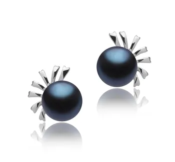 7-8mm Zoetwater Oorbellen set in Verkopen Zwart 7-8mm Zoetwater Oorbellen set in Verkopen Zwart
