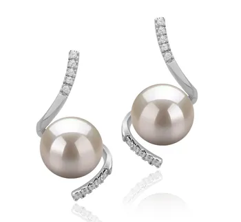 8-9mm Zoetwater Oorbellen set in Mathilde Wit 8-9mm Zoetwater Oorbellen set in Mathilde Wit