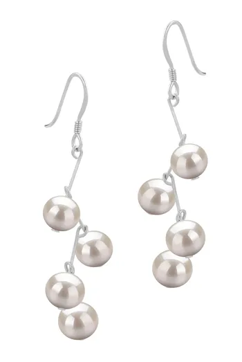 6-7mm Zoetwater Oorbellen set in Mick Wit