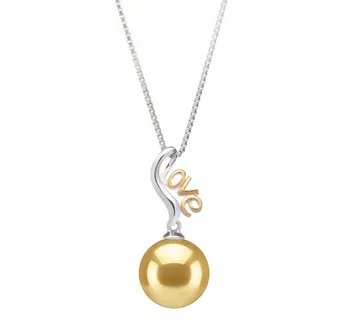 10-11mm Zuidzee Hanger in Nelia Goud