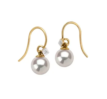 7-8mm Zoetwater Oorbellen set in Creatieve Wit