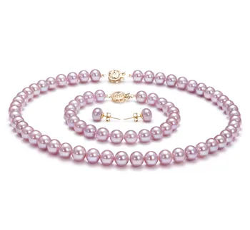 7.5-8mm Zoetwater Set in Lavendel