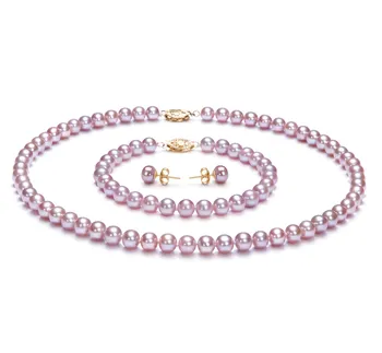 6-6.5mm Zoetwater Set in Lavendel