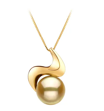 10-11mm Zuidzee Hanger in - Rosalie Goud