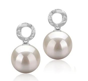9-10mm Zoetwater Oorbellen set in Schelpjes Wit 9-10mm Zoetwater Oorbellen set in Schelpjes Wit