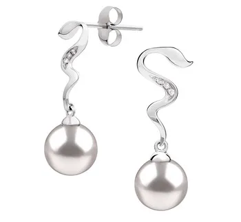 8-9mm Japanse Akoya Oorbellen set in Optimized Wit